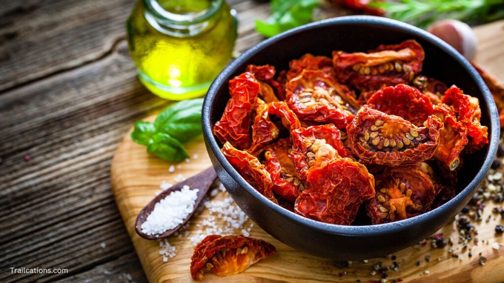 Home dried tomatoes are delicious and one of the great benefits to dehydrating your own food.