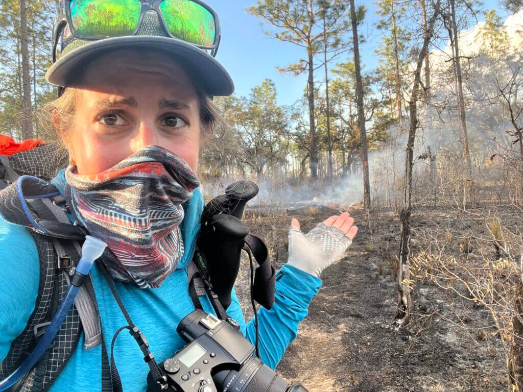Regularly check the latest trail conditions before going on your backcountry adventure or you may find yourself caught in a forest fire!