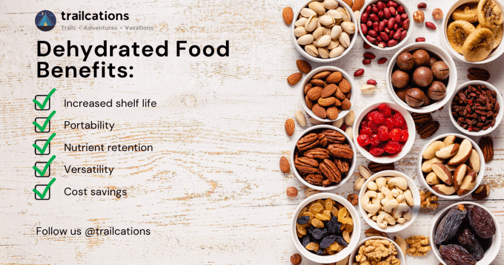 There are so many benefits of dehydrated food. Besides its high nutrient content, dehydrated food is portable, versatile and helps you save money by reducing food waste.