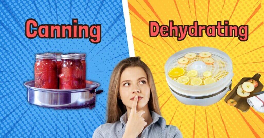 Which is the healthier method of food preservation - canning vs dehydrating? Each has its pros and cons but dehydrating does retain many more nutrients than canning.