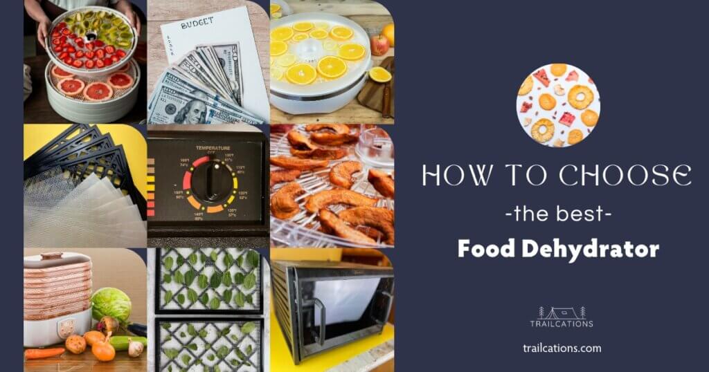 What do you look for when buying a food dehydrator? It's smart to consider the amount and type of food you'll be dehydrating. Capacity, adjustable thermometer, fan placement, power, airflow direction and budget are all factors to think about when picking the best food dehydrator. 