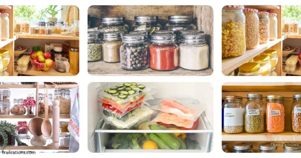 Some good places to store dehydrated foods are cupboards, pantries, root cellars and anywhere that is dry, dark and cool.