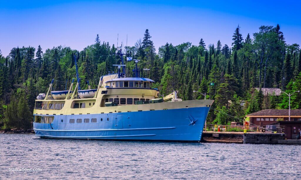Ferry guests can spend the night on Isle Royale at Rock Harbor Lodge.