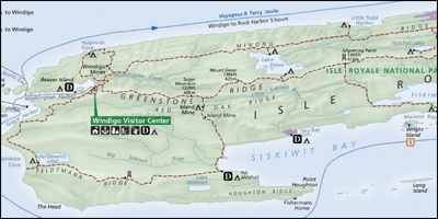 Isle Royale National Park 2011 map