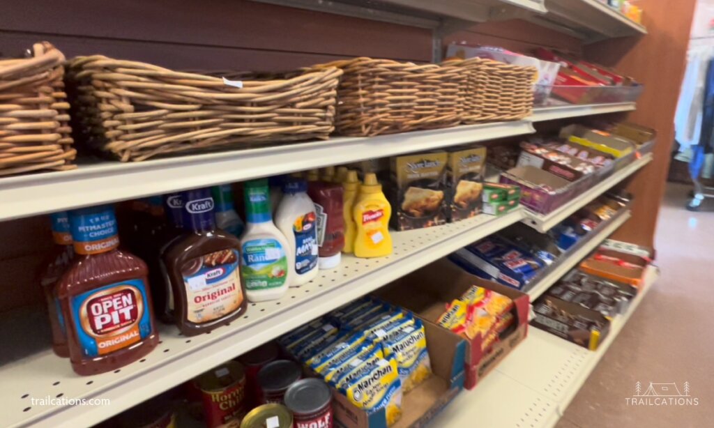 Most of the food options in the Isle Royale Stores are shelf-stable meals and snacks.