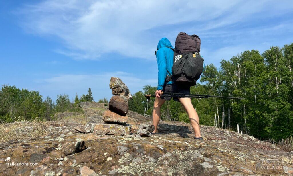 Minong Ridge and Greenstone Ridge are especially hot, dry and sometimes not very breezy. The dark rocks radiate heat back at you so make sure to pack enough water to stay hydrated on your journey.