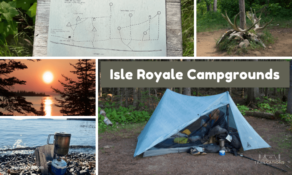 Isle Royale's 35 campgrounds offer a variety of wilderness camping experiences.