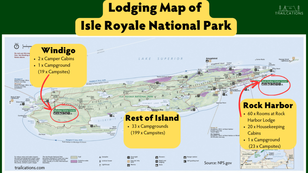 I'm a visual learner so seeing a map of Isle Royale was really helpful when planning out my trip to this remote national park.